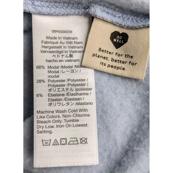 Madewell MWL Superbrushed Easygoing Sweatshirt Top Light Blue XXS Zipper Soft - Picture 10 of 15